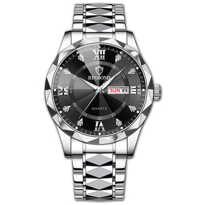 Stilren Herrklocka B2521 – Datum & Vecka i Stål - Nordic Jewerly